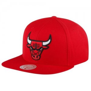 Бейсболка с прямым козырьком 6HSSMM18842-CBURED1 Chicago Bulls NBA, размер ONE MITCHELL NESS. Цвет: красный