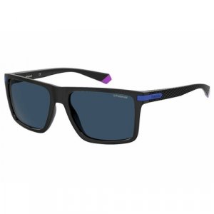 Солнцезащитные очки  PLD 2098/S OY4 C3 C3, черный, синий Polaroid. Цвет: черный