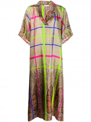 Платье-туника с принтом пейсли Pierre-Louis Mascia. Цвет: нейтральные цвета