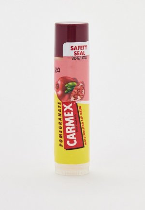 Бальзам для губ Carmex увлажняющий с ароматом граната и защитным фактором SPF15 в стике, 4.25 г. Цвет: прозрачный