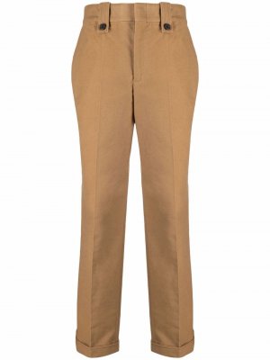 Укороченные брюки со складками JW Anderson. Цвет: коричневый