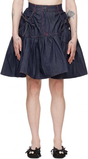 Джинсовая мини-юбка цвета индиго Gloria Cecilie Bahnsen