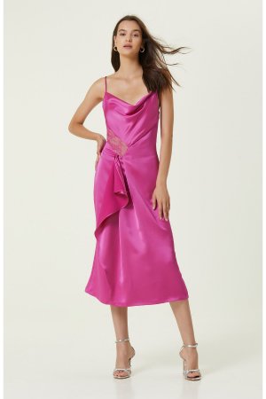 Длинное вечернее платье цвета фуксии , розовый Network