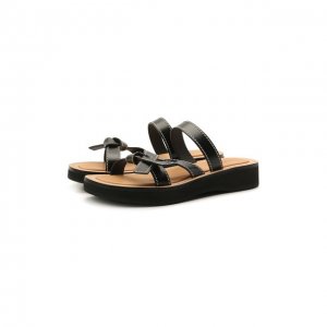 Кожаные шлепанцы Loewe. Цвет: чёрный