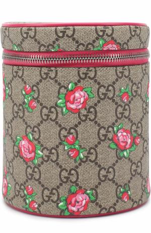 Текстильная сумка с принтом Gucci. Цвет: розовый