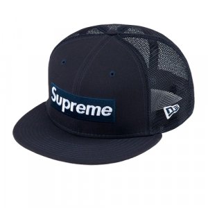 Кепка Box Logo Mesh Back New Era, размер XXL, черный Supreme. Цвет: черный
