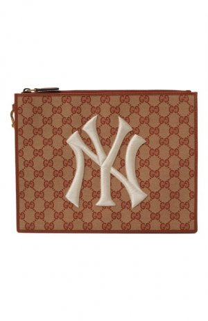 Папка для документов x NY Yankees Gucci. Цвет: коричневый
