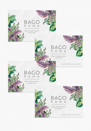Набор ароматический Bago Home саше 4 шт., Мята и базилик. Цвет: разноцветный