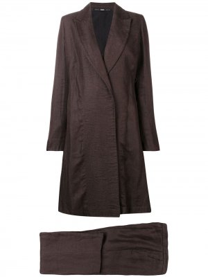 Расклешенное пальто с брюками 1990-х годов Gianfranco Ferré Pre-Owned. Цвет: коричневый