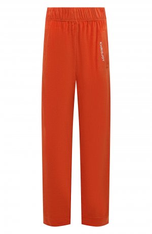 Хлопковые брюки Khrisjoy. Цвет: оранжевый