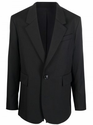 Однобортный пиджак AMI Paris. Цвет: черный