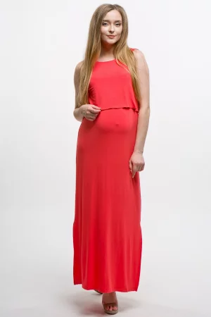 Платье для беременных женское 0136 красное 46 RU Magica bellezza. Цвет: красный