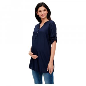 Блузка Mercy Maternity 3/4 Sleeve Tunic, синий Mamalicious