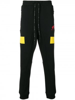 Спортивные брюки DAMIR DOMA X LOTTO с контрастными вставками. Цвет: черный