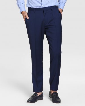 Мужские узкие синие классические брюки , темно-синий Roy Robson. Цвет: синий