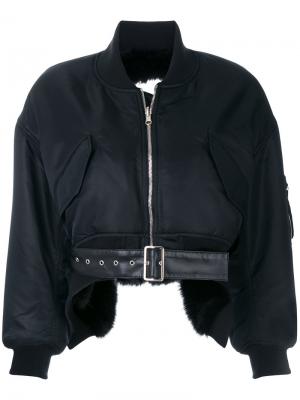 Укороченная куртка-бомбер Comme Des Garçons Noir Kei Ninomiya. Цвет: чёрный