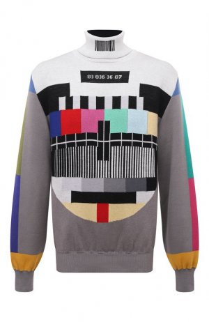 Шерстяной свитер VTMNTS. Цвет: разноцветный