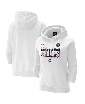Женский белый пуловер с капюшоном UConn Huskies 2023 NCAA по баскетболу, национальные чемпионы Pebble Tri-Blend Nike