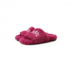 Текстильные шлепанцы Furry Balenciaga. Цвет: розовый
