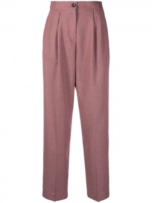 Прямые брюки со складками PS Paul Smith. Цвет: розовый