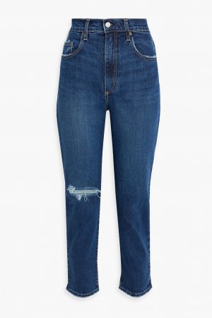 Укороченные узкие джинсы Frankie с высокой посадкой и потертостями. , синий Nobody Denim
