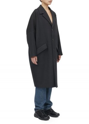 Длинное пальто Mm6 Maison Margiela, темно-серый Margiela