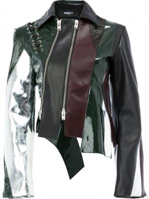 Кожаная куртка с панельным дизайном Yang Li. Цвет: многоцветный