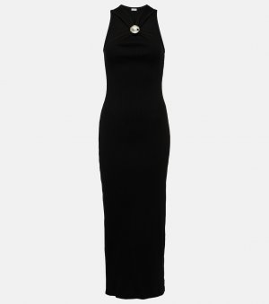 Платье макси anagram из хлопка , черный Loewe