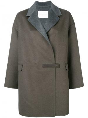 Пальто модели оверсайз Fabiana Filippi. Цвет: серый