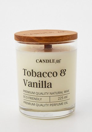Свеча ароматическая Candle Me Tobacco & Vanilla / Табак и Ваниль, с деревянным фитилем