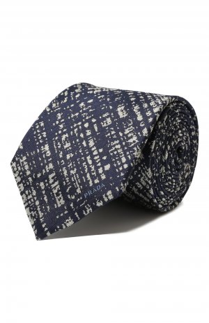 Шелковый галстук Prada. Цвет: синий