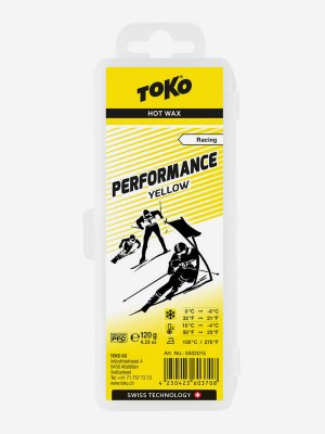 Мазь скольжения TOKO Base Performance Yellow 120 г, +10C/-4C, Желтый. Цвет: желтый