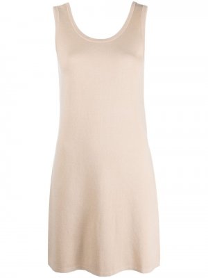 Merino wool-silk mini dress 12 STOREEZ. Цвет: бежевый