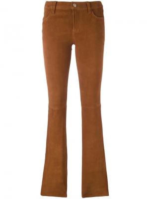 Классические прямые брюки J Brand. Цвет: коричневый