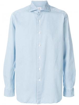 Джинсовая рубашка с длинным рукавом Bagutta. Цвет: синий