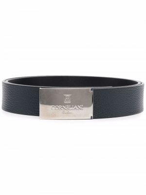 Logo-buckle leather belt Corneliani. Цвет: синий