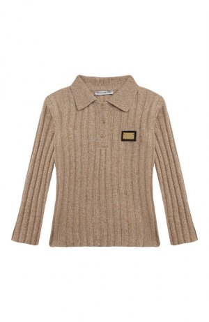 Шерстяной пуловер Dolce & Gabbana. Цвет: бежевый