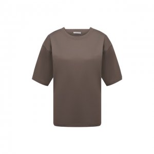 Хлопковая футболка 4 Moncler HYKE Genius. Цвет: коричневый