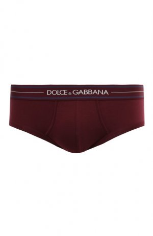 Хлопковые брифы Dolce & Gabbana. Цвет: бордовый