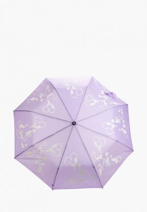 Зонт складной Flioraj c проявляющимся рисуноком. Цвет: фиолетовый