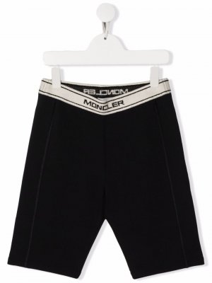 TEEN logo-waistband shorts Moncler Enfant. Цвет: черный