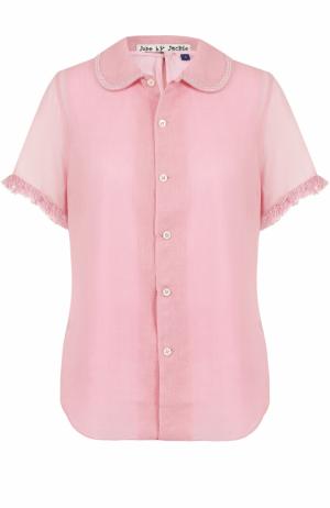 Вязаная блуза из шерсти Jupe by Jackie. Цвет: розовый