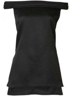 Off-shoulder blouse Brandon Maxwell. Цвет: синий