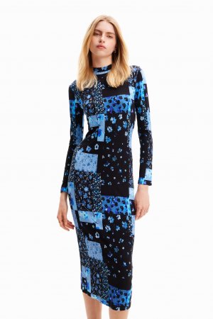 Трикотажное платье LOS ANGELES VEST , цвет blue/black Desigual