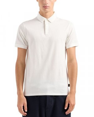 Рубашка поло с короткими рукавами из мерсеризованного хлопка Emporio Armani