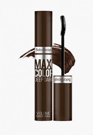 Тушь для ресниц BelorDesign Maxi Color, шоколадная, 12,3 г. Цвет: коричневый