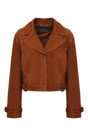Замшевая куртка Alberta Ferretti. Цвет: коричневый