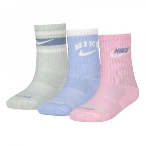 Детские носки Heritage 3pk Crew Nike. Цвет: разноцветный