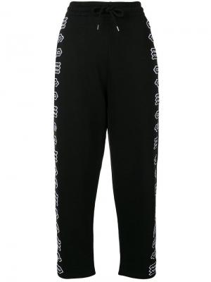 Укороченные спортивные брюки с логотипами McQ Alexander McQueen. Цвет: черный