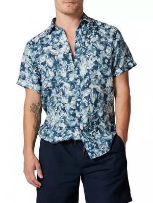 Рубашка с короткими рукавами Sunset Mount Hutt, темно-бирюзовый Rodd & Gunn